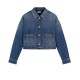 Tommy Hilfiger Jacket Jeans Cropped-Blue Tommy Hilfiger Jacket Jeans Cropped-Blue