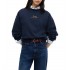 Tommy Hilfiger Sweater Gold Script Fleece-Space Blue