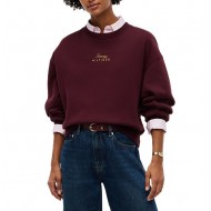 Tommy Hilfiger Sweater Gold Script Fleece-Deep Burgundy
