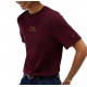 Tommy Hilfiger T-Shirt Gold Script Modern Crew Neck-Deep Burgundy Tommy Hilfiger T-Shirt Gold Script Modern Crew Neck-Deep Burgundy