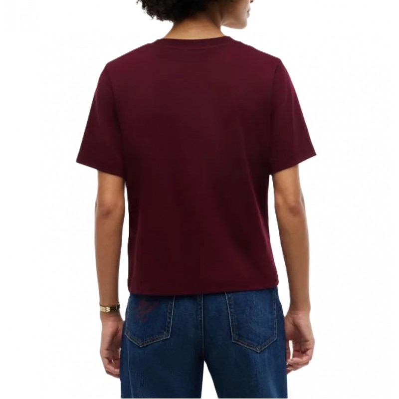 Tommy Hilfiger T-Shirt Gold Script Modern Crew Neck-Deep Burgundy Tommy Hilfiger T-Shirt Gold Script Modern Crew Neck-Deep Burgundy