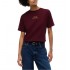Tommy Hilfiger T-Shirt Gold Script Modern Crew Neck-Deep Burgundy