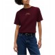 Tommy Hilfiger T-Shirt Gold Script Modern Crew Neck-Deep Burgundy Tommy Hilfiger T-Shirt Gold Script Modern Crew Neck-Deep Burgundy