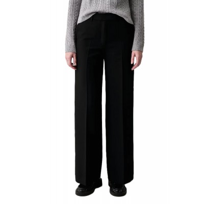 Tommy Hilfiger Trousers Tuxedo Wide Straight-Black Tommy Hilfiger Trousers Tuxedo Wide Straight-Black
