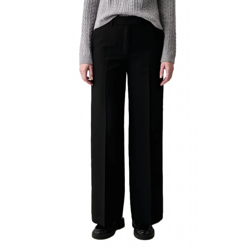 Tommy Hilfiger Trousers Tuxedo Wide Straight-Black Tommy Hilfiger Trousers Tuxedo Wide Straight-Black