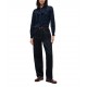 Tommy Hilfiger Shirt Fluid Jacquard Tie Detail-Dark Blue