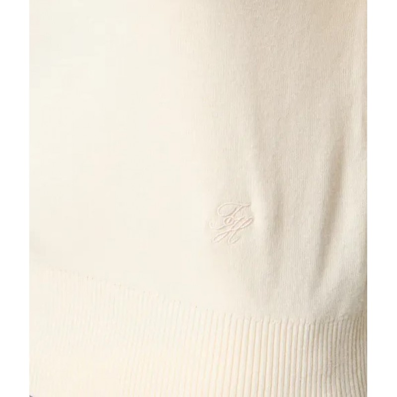 Tommy Hilfiger Sweater Knit Crew Neck-Ecru Tommy Hilfiger Sweater Knit Crew Neck-Ecru