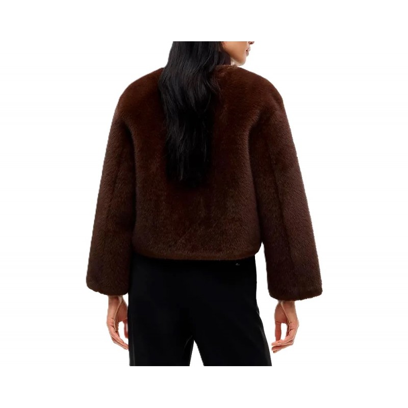 Tommy Hilfiger Jacket Faux Fur-Chocolate Tommy Hilfiger Jacket Faux Fur-Chocolate