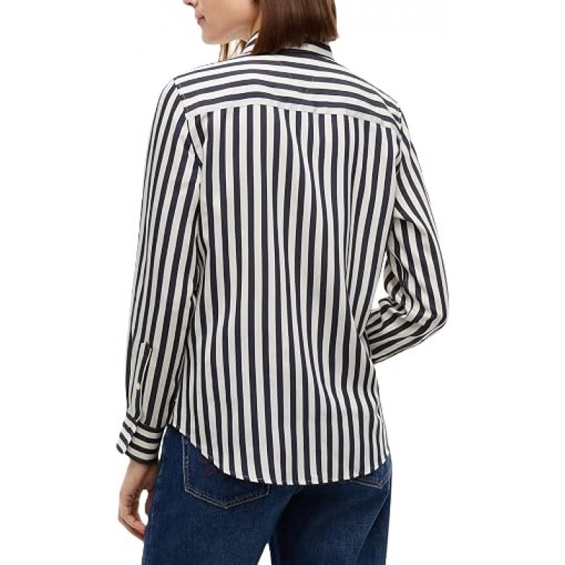 Tommy Hilfiger Shirt Stripe Fluid Regular-Dark Blue/Ecru Tommy Hilfiger Shirt Stripe Fluid Regular-Dark Blue/Ecru