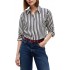 Tommy Hilfiger Shirt Stripe Fluid Regular-Dark Blue/Ecru