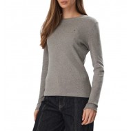 Tommy Hilfiger T-Shirt Long Sleeve Cody Slim-Medium Grey Heather