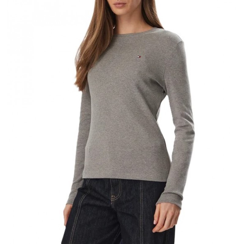 Tommy Hilfiger T-Shirt Long Sleeve Cody Slim-Medium Grey Heather