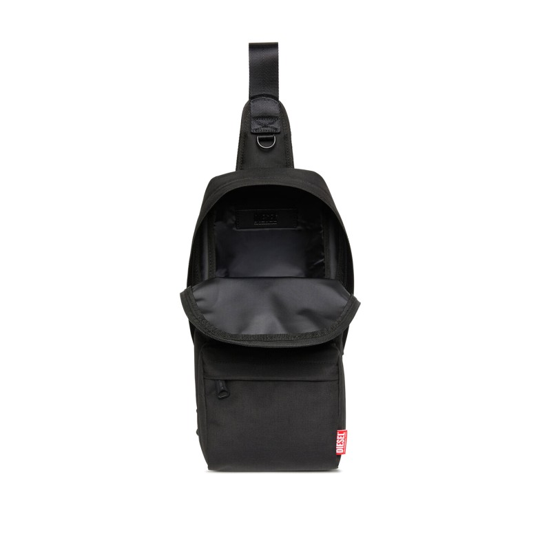Diesel Sling Backpack In Heavy-Duty Shell-Black