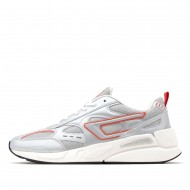 Diesel Sneakers In Mesh & Suede S-Serendipity Sport-Silver/Red Alert/Jet Black