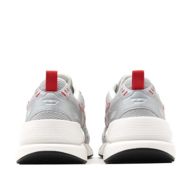 Diesel Sneakers In Mesh & Suede S-Serendipity Sport-Silver/Red Alert/Jet Black