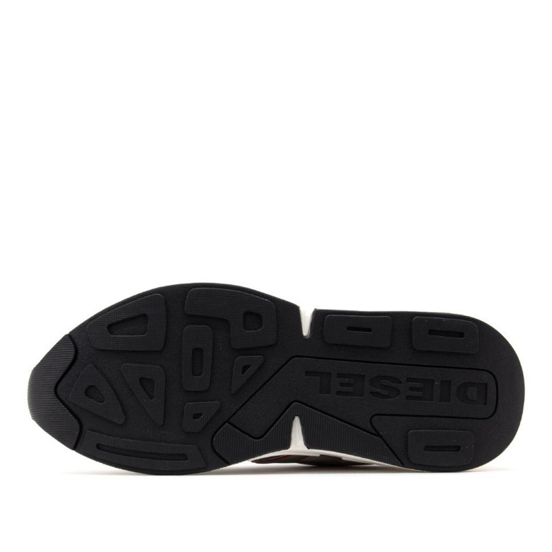 Diesel Sneakers In Mesh & Suede S-Serendipity Sport-Silver/Red Alert/Jet Black