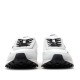 Diesel Mixed Material Sneakers With Contrast Tread-Barely White/Black Oyster