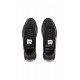 Diesel Mixed Material Sneakers With Contrast Tread-Black/White