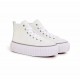 Diesel High-Top Platform Sneakers In Leather S-Hanami-White