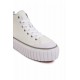 Diesel High-Top Platform Sneakers In Leather S-Hanami-White