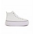 Diesel High-Top Platform Sneakers In Leather S-Hanami-White