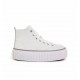 Diesel High-Top Platform Sneakers In Leather S-Hanami-White