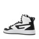 Diesel Mid Sneakers S-Ukiyo In Suede & Leather-Black/White