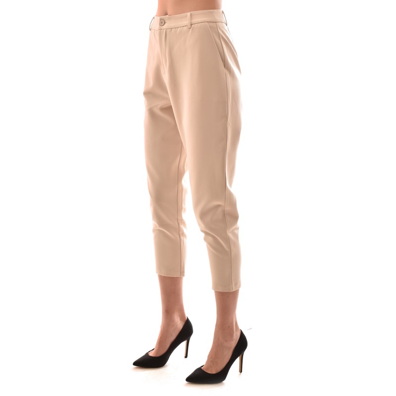 Lotus Eaters Relaxed Fit Crepe Trousers-Cream
