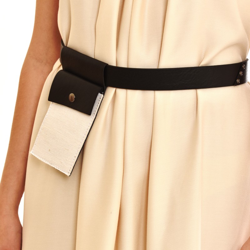 Lotus Eaters Belt With Pocket-Black